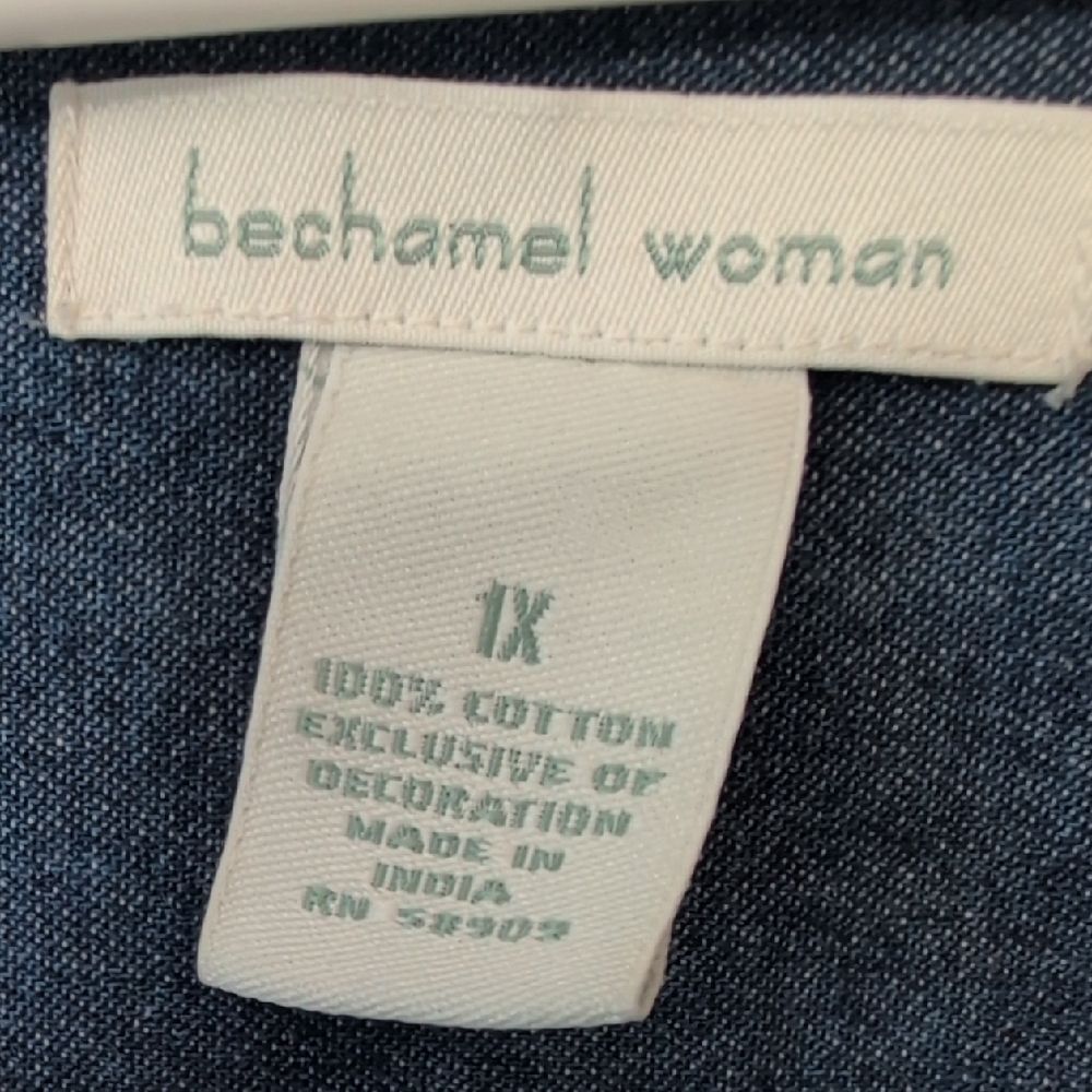 Bechamel Denim Dress with Embroidered Details - Picture 2 of 12